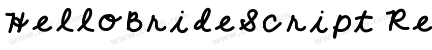 HelloBrideScript Reg字体转换